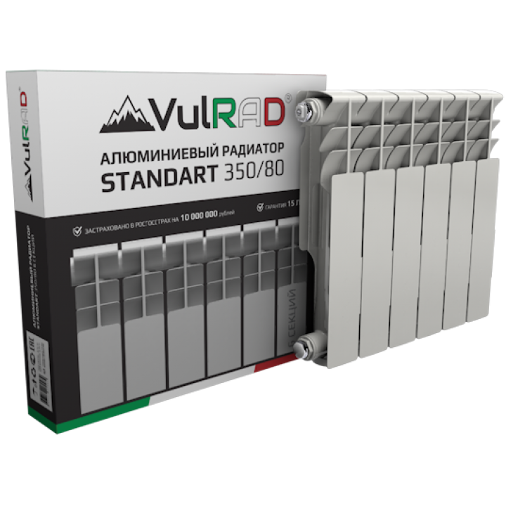 Алюминиевый радиатор Vulrad Standart 350/80 (1 секция)