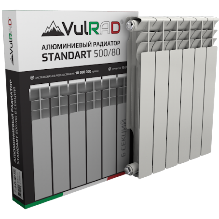 Алюминиевый радиатор Vulrad Standart 500/80 (1 секция)