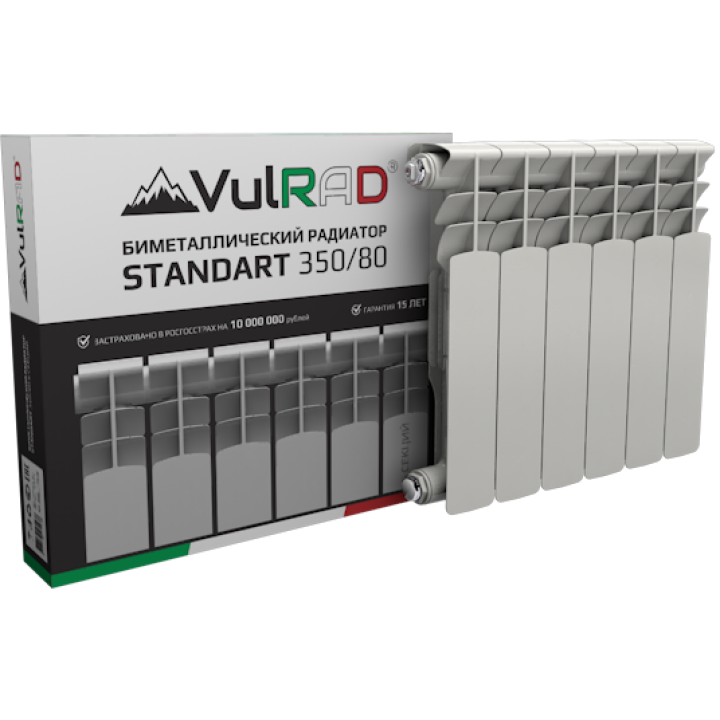 Биметаллический радиатор VULRAD STANDART 350/80 (1 секция)