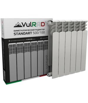 Биметаллический радиатор VULRAD STANDART 500/100 (1 секция)