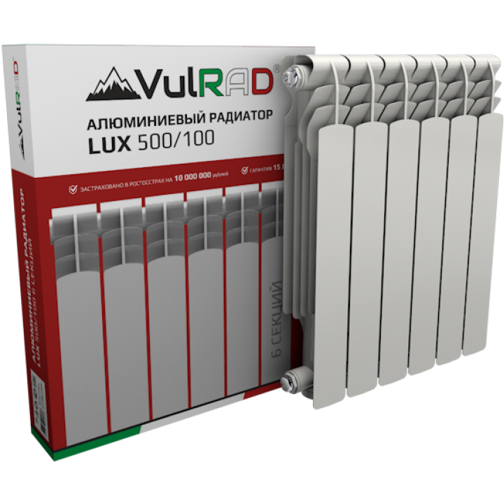 Алюминиевый радиатор Vulrad Luxe 500/96 (1 секция)