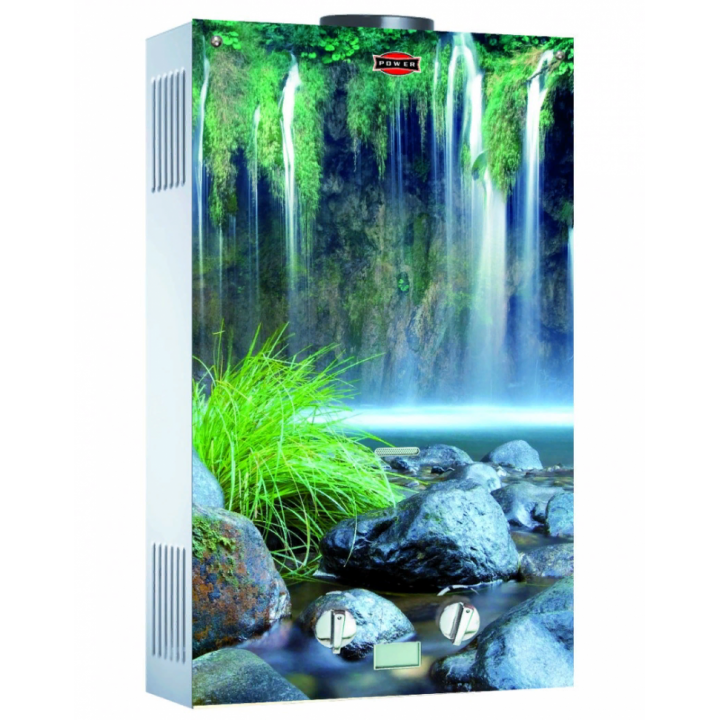 Колонка газовая "Power" Декор 10л. (WATERFALL)